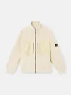 Stone Island 46753 Cotton Pile With Nylon-tc In Off White
