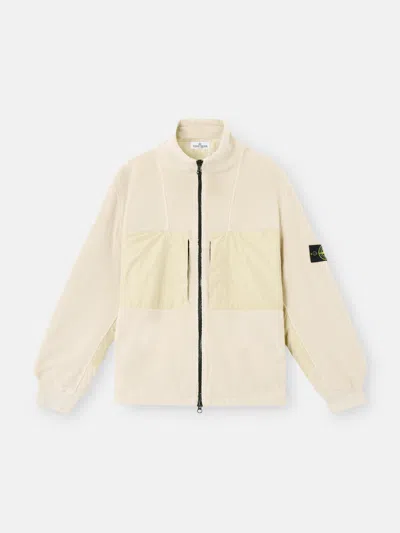 Stone Island 46753 Cotton Pile With Nylon-tc In Off White