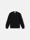 Stone Island Black Soft Organic Cotton Crewneck Sweater