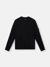 Stone Island Stretch Wool Crewneck Sweater With Reverse Stitch Details