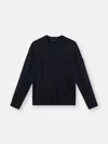 Stone Island Stretch Wool Crewneck Sweater With Reverse Stitch Details