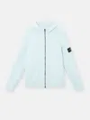 Stone Island 5100006 Gauzed Effect Soft Organic Cotton And Nylon In Sky Blue