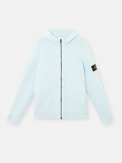 Stone Island 5100006 Gauzed Effect Soft Organic Cotton And Nylon In Sky Blue