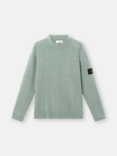 Stone Island 5100007 Cotton Chenille In Sage Green