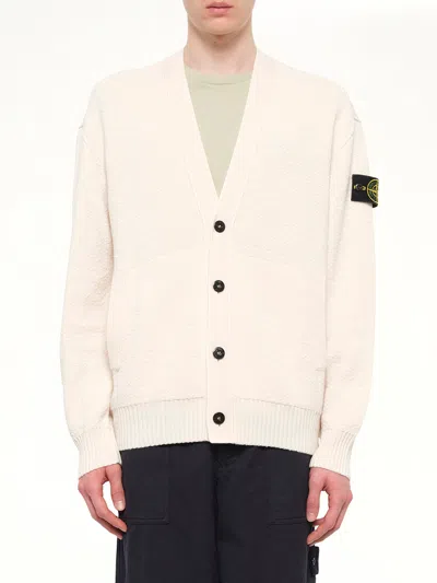 Stone Island 5100010 Light Rws Wool Cardigan In Multi