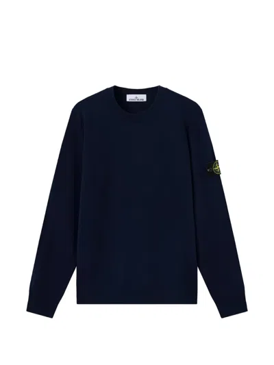 Stone Island 5100021 Light Rws Geelong Wool Jumper In Blue