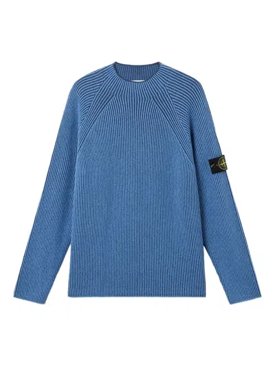 STONE ISLAND 5100023 RIBBED RAGLAN-SLEEVE SWEATER