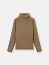 Stone Island Sweater With Balaclava-style Hood In Brown