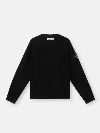Stone Island Sweater With Logo In Blue
