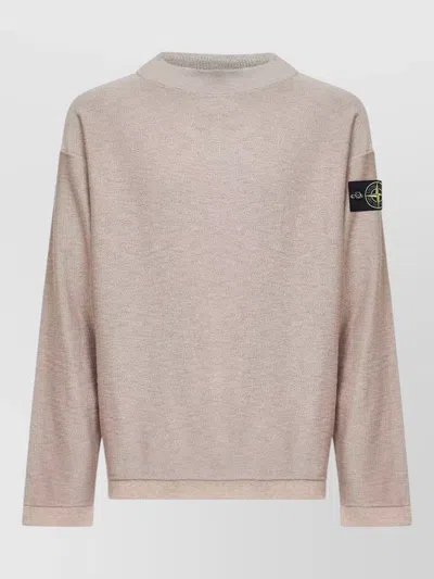 Stone Island 5100044 Wool Jumper Long Sleeves In Neutral
