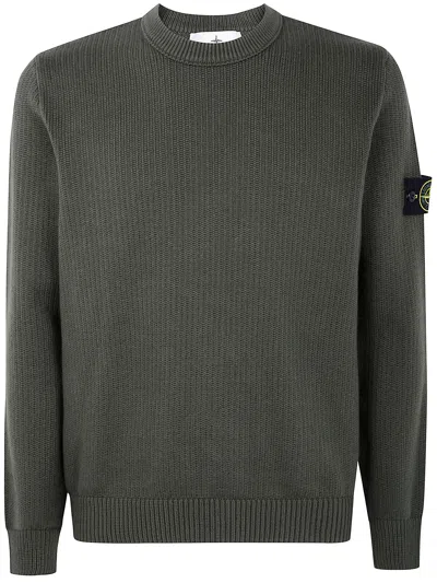 Stone Island 5100049 Winter Cotton Sweater In Green