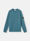 Stone Island Crewneck Sweater With Raglan Sleeves In Green