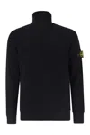 Stone Island Finely Ribbed Turtleneck Sweater In Black