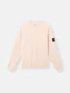 Stone Island Garment Dyed Crewneck In Antique Rose