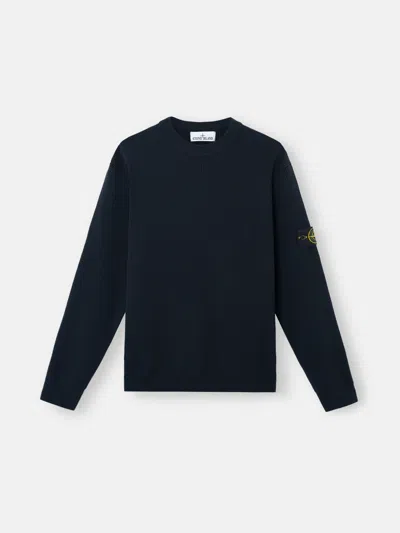 Stone Island 5100054 Ribbed Soft Organic Cotton In Navy Blue