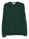 Stone Island Deep Green Long-sleeve Crewneck Sweatshirt In Green