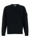 Stone Island Lightweight Wool Crew Neck Pullover In Blue
