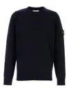 Stone Island Lightweight Wool Crew Neck Pullover In Blue