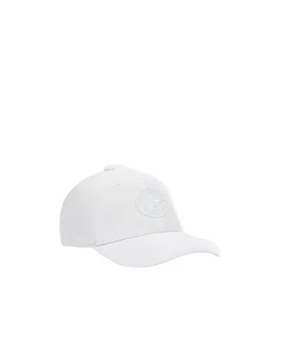 Stone Island 6-panel Cap With Logo And Adjustable Strap In Sky-blue