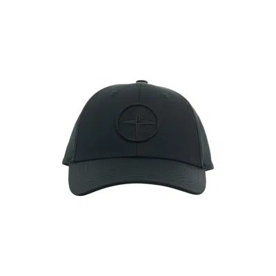 Pre-owned Stone Island 6 Panel Embroidery Compass Logo Cap 'black' | Men's Size Onesize