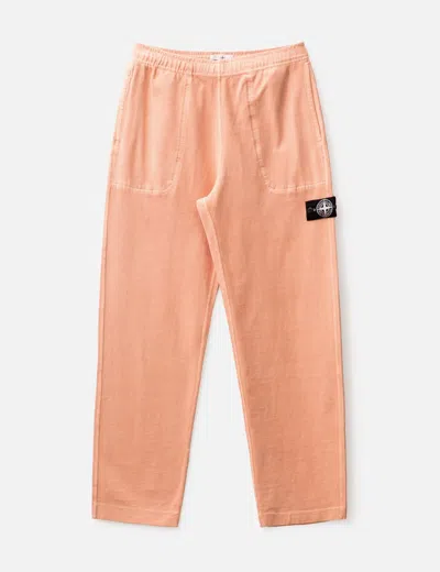 Stone Island 60% Recycled Heavy Cotton Jersey Jogger Pant In Orange