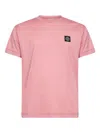 Stone Island Crew Neck T Shirt Short Sleeves In Pink