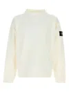 Stone Island Raw Beauty Cotton Sweatshirt In White