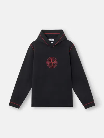 Stone Island 6100002 Cotton Fleece In Black