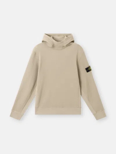 Stone Island 6100005 Organic Cotton Waffle Fleece In Desert
