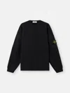 Stone Island 6100008 Brushed Organic Cotton Fleece In Black