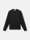 Stone Island 6100008 Organic Cotton Waffle Fleece In Black