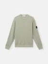 Stone Island 6100008 Organic Cotton Waffle Fleece In Sage Green