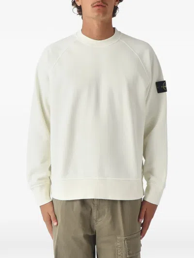 Stone Island 6100008 Organic-cotton-fleece Sweatshirt In Neutral