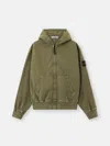 Stone Island 6100017 Organic Panama Cotton 'old' Effect In Green