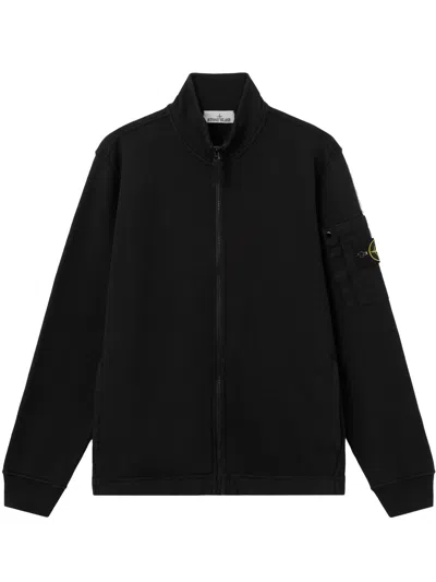 Stone Island 6100018 Cotton Fleece In Black