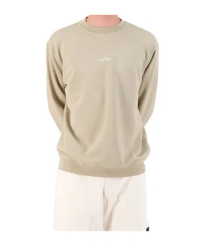 STONE ISLAND 6100018 LOGO-PRINT COTTON SWEATSHIRT