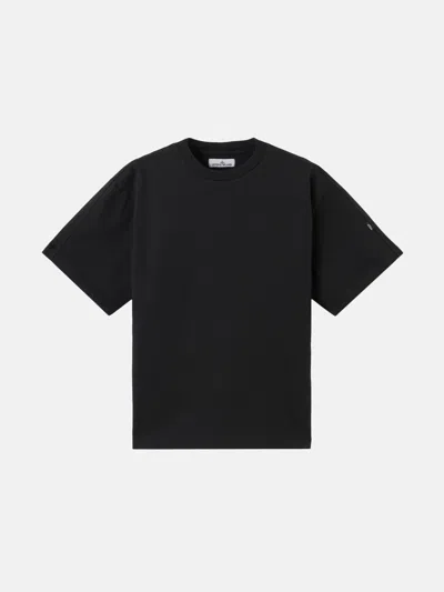 Stone Island 6100019 Heavy Cotton Jersey In Black