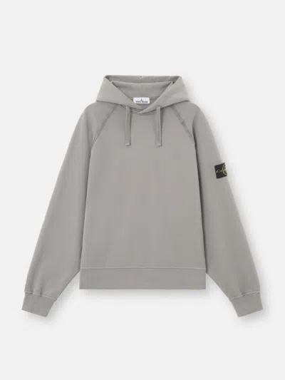 Stone Island 6100023 Brushed Organic Cotton Fleece In Gray