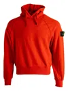 Stone Island 6100023 Raglan-sleeve Hoodie In Red