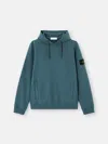 Stone Island 6100029 Brushed Organic Cotton Fleece In Blue