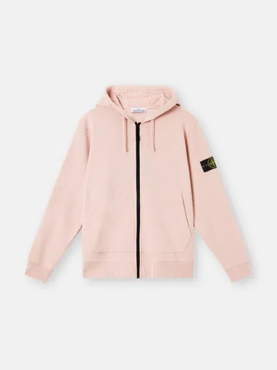 Stone Island 6100042 Organic Cotton Fleece In Antique Rose