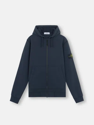 Stone Island 6100042 Organic Cotton Fleece In Navy Blue