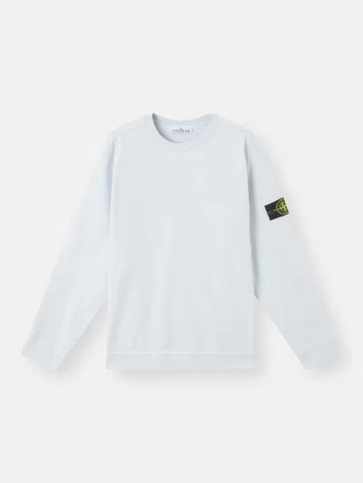 Stone Island 6100043 Heavy Cotton Jersey In Sky Blue