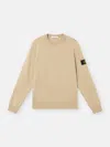 Stone Island Regular-fit Crewneck Sweatshirt With Side Inlays In Neutral