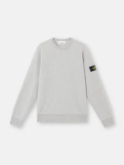 Stone Island 6100044 Organic Cotton Fleece In Dust Grey Melange