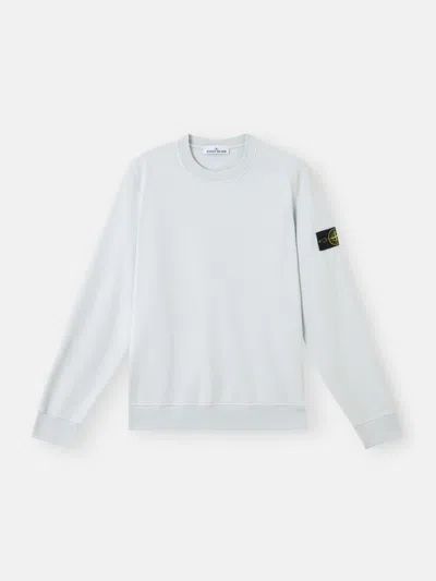Stone Island 6100044 Organic Cotton Fleece In Sky Blue