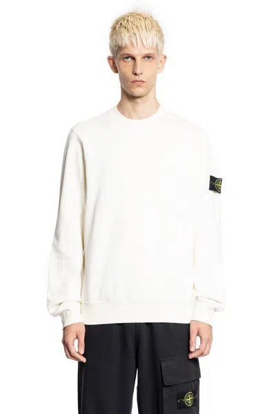 Stone Island 6100060 Organic Cotton Fleece Sweatshirt In Neutral