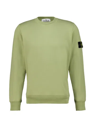 Stone Island 6100060 Organic Cotton Fleece Sweatshirt In Grün