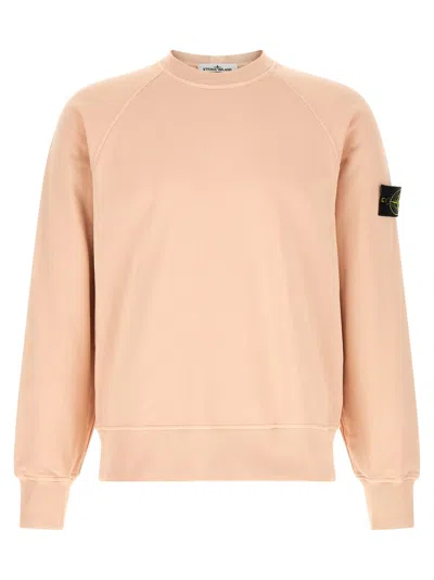 Stone Island 6100060 Cotton Sweatshirt Raglan Sleeves In Orange