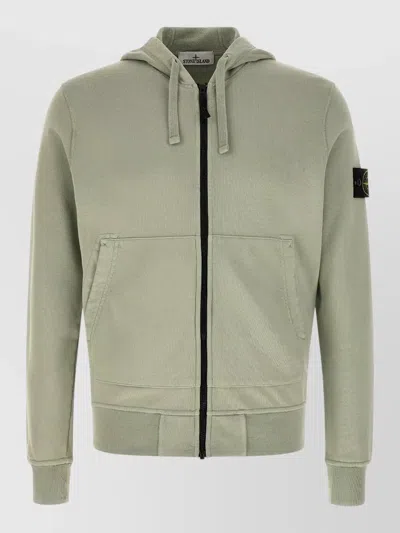 Stone Island 6100061 Hooded Jacket Front Pockets In Neutral
